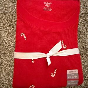 Carter's Red Pajama Set with Candy Cane Print